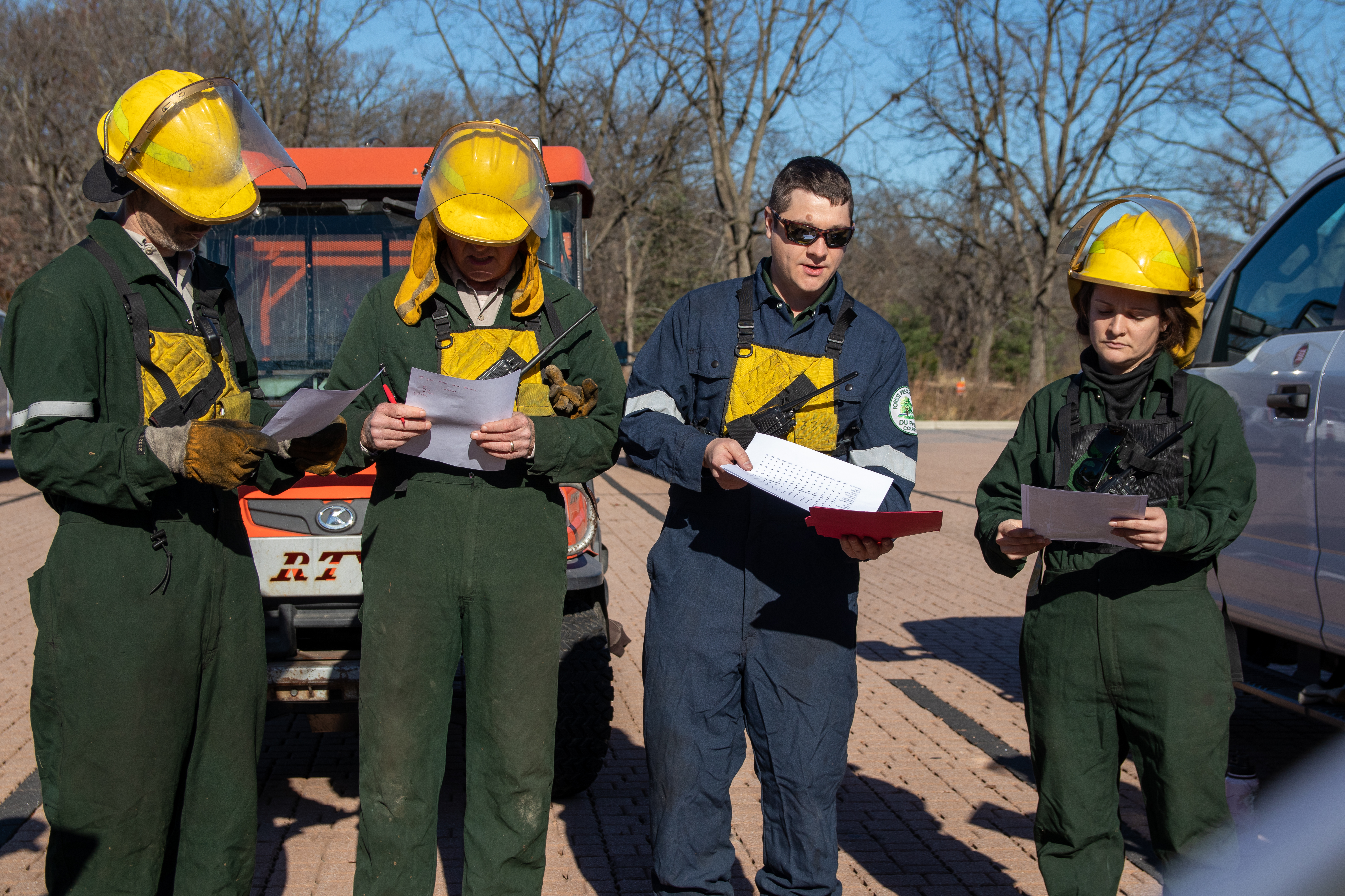 Crew at a prescribed burn job